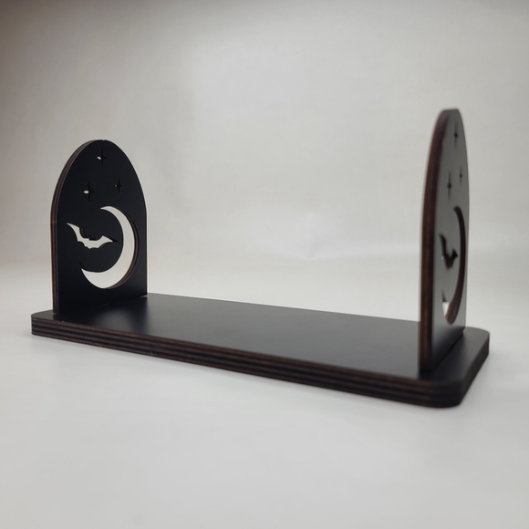 Display Stand Moon and Bat Shelf Book Stand Crystal Display Shelf 8×3 inches - Picture 8 of 15